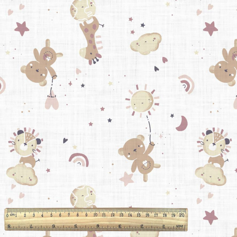 Printed Cotton BLINI White / Powder